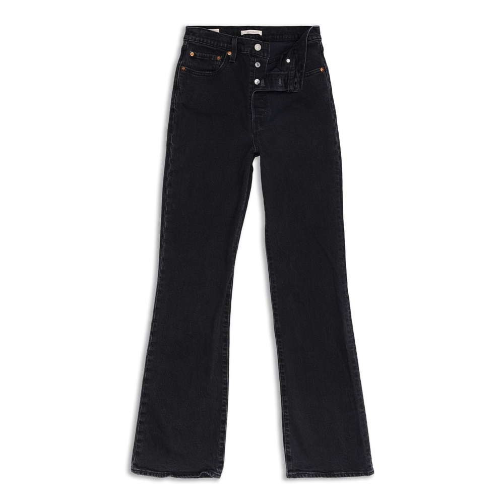 Levi's Black/Gray High Waist Ribcage Boot Cut Jeans Size 27x33
